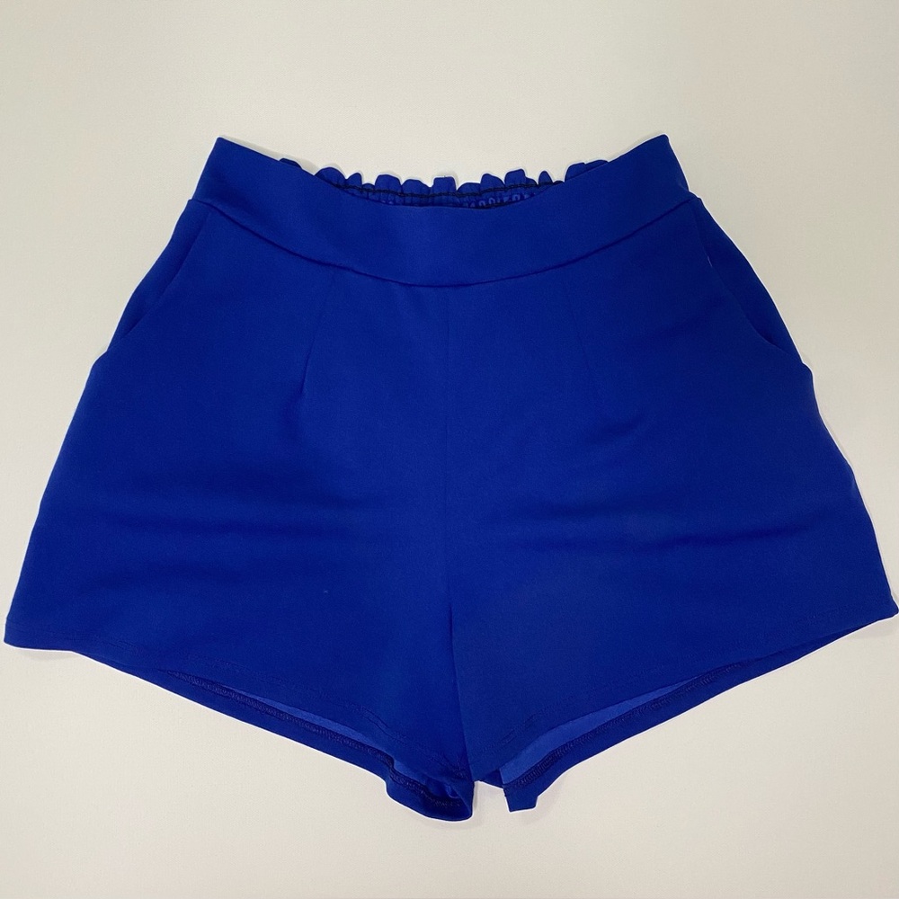 JODIFL Blue High Waist Tailored Shorts